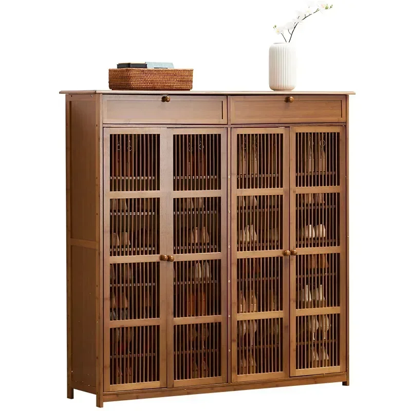 

Shoe Cabinet IntegratedSimple Shoe Rack Multi-layer Bucket Cabinet Shelf Solid Wood Entrance Storage Cabine