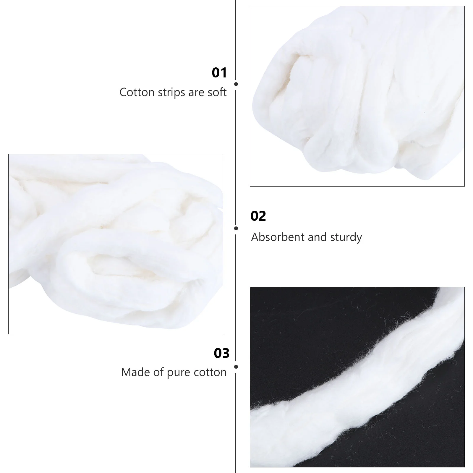 1 Roll Degreasing Cotton Strips Water Absorbent Cotton Disposable Hair Salon Beauty Product pure cotton strips