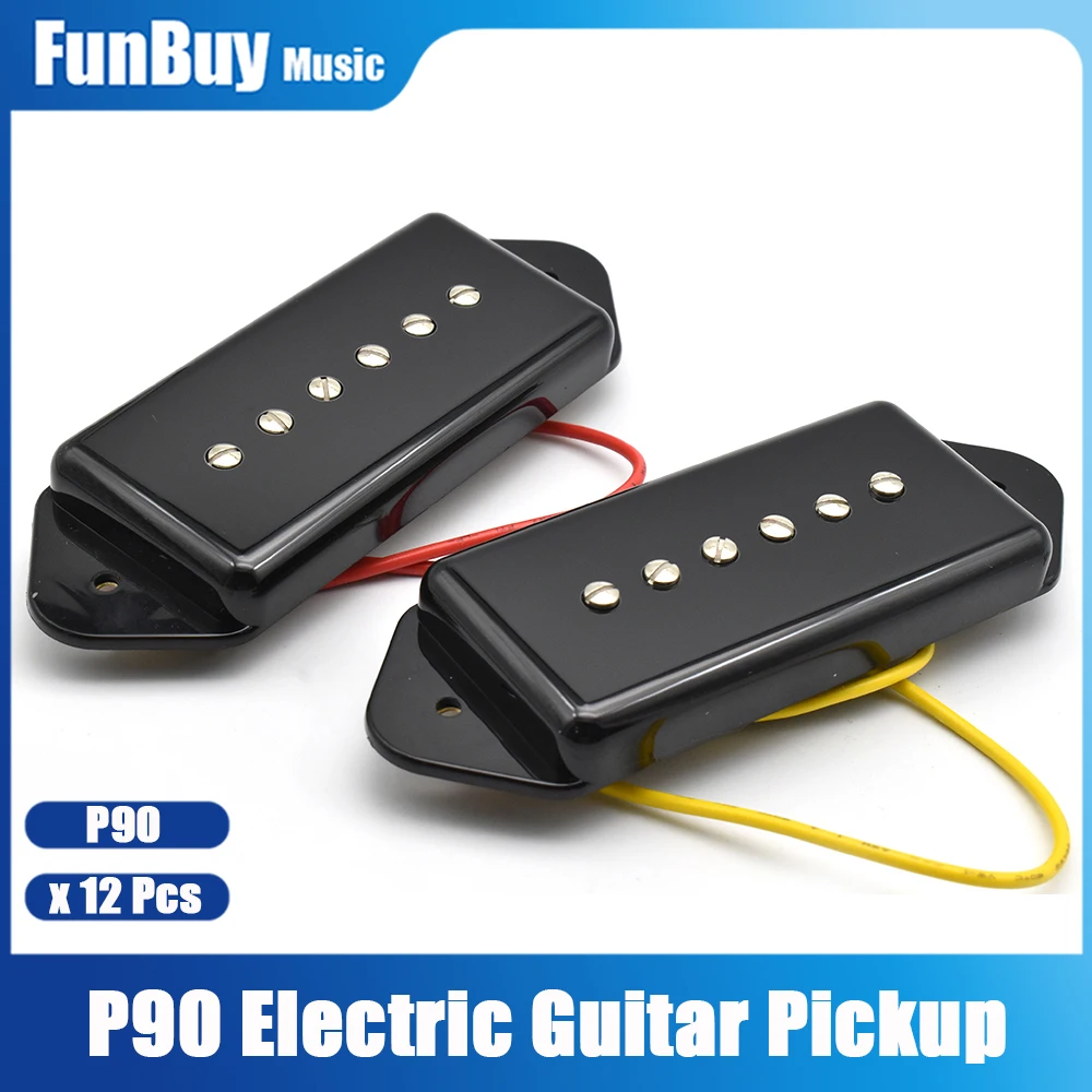 6pair Alnico 5 P90 Guitar Single Coil Pickup Dog Ear Soapbar Pickup Neck Bridge Pickup for Electric Guitar