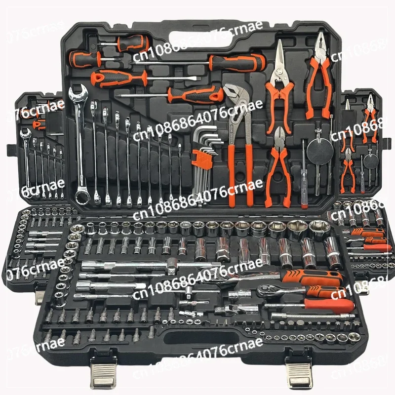 Auto Repair Tool Set Sleeve Repair Tool Full Set Wrench Ratchet Repair Combination Multi-functional Toolbox