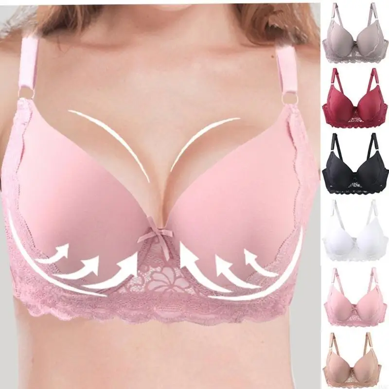 الدانتيل مشذبة صدرية صدرية للنساء Bowknot Charm Brassiere Deep v Neck Lingerie Lingerie أعلى الملابس الداخلية 4xBC