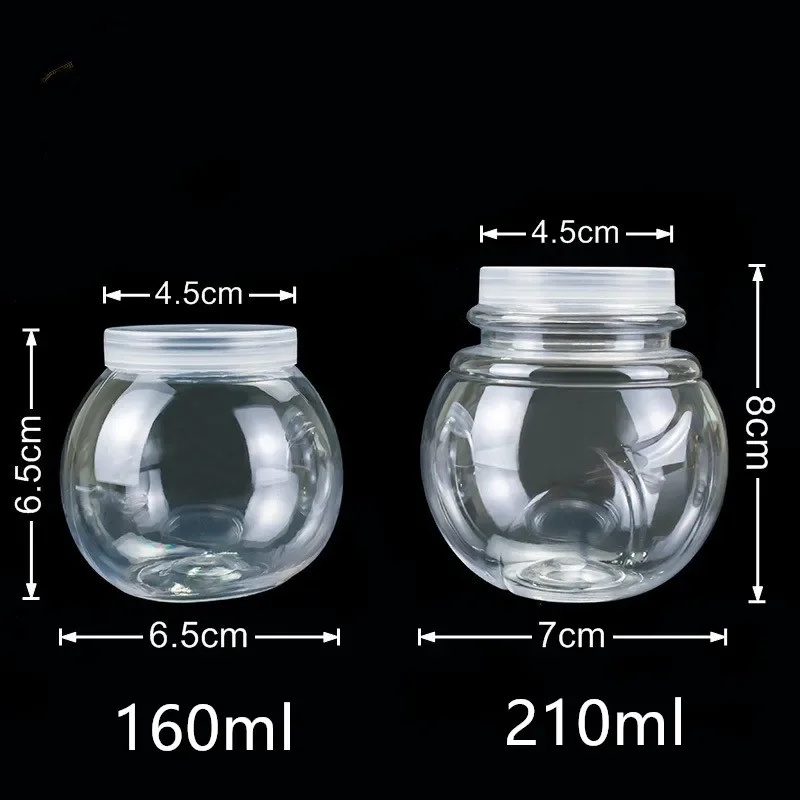 25pcs High quality 160ml/200ml transparent jar party favors dessert boxes packaging small bottle pudding yogurt cups with lids