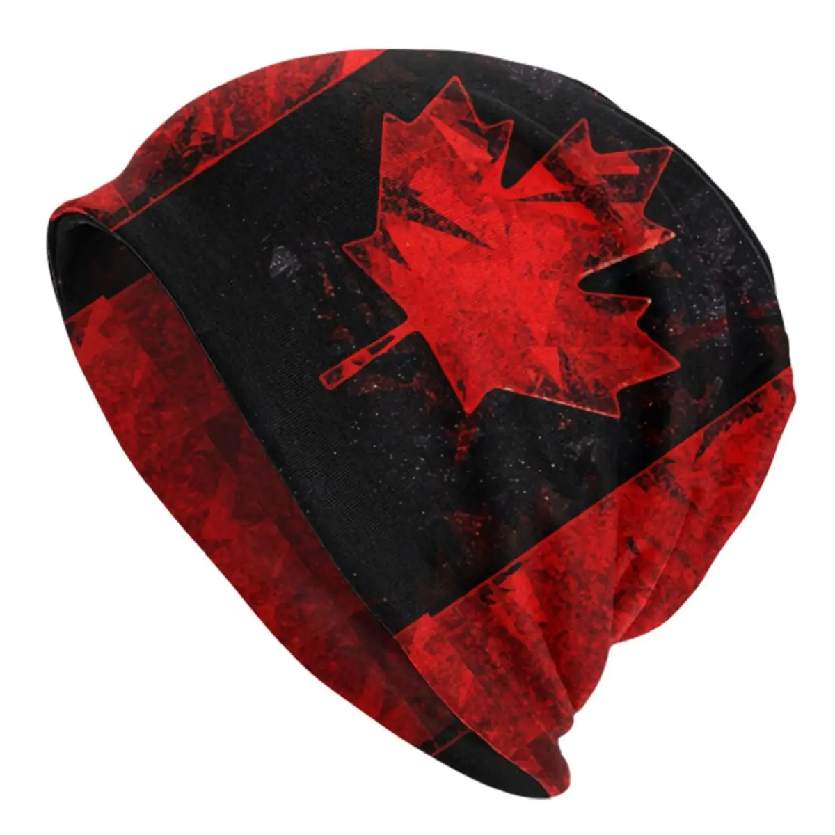 Canada Flag Skullies Beanies Caps Streetwear Winter Warm Men Women Knitted Hats Adult Unisex Canadian Patriotic Bonnet Hats