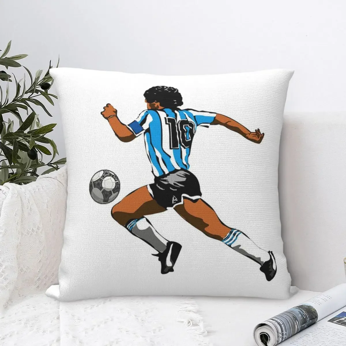 غطاء وسادة مربع لكرة القدم الأرجنتين من El Diego 41 Maradona غطاء وسادة ديكور مريح للأريكة المنزلية #3