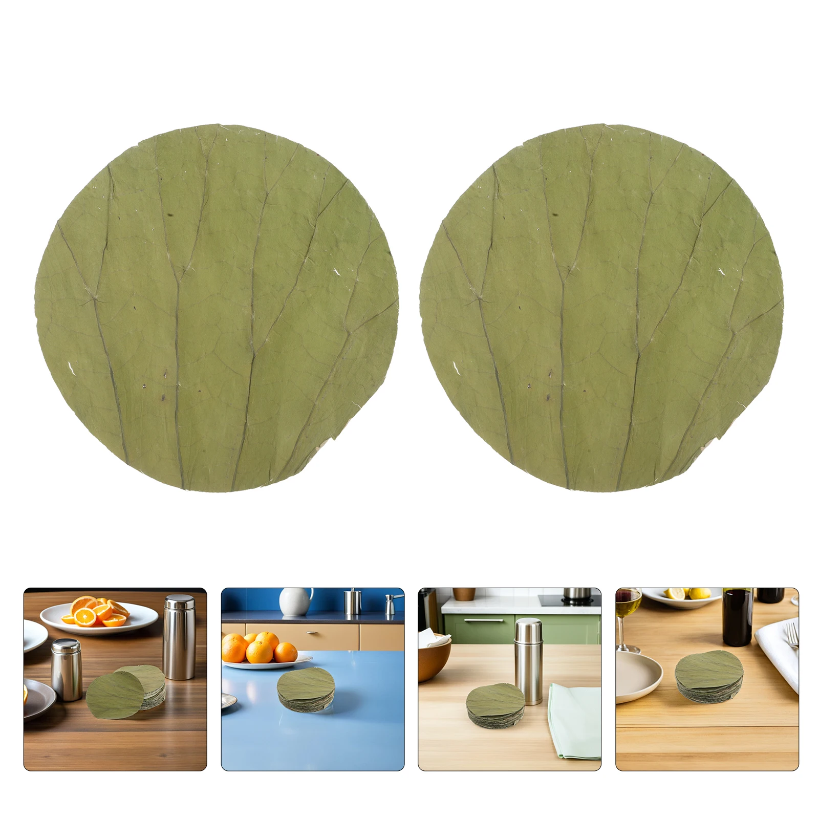 

100Pcs Round Dried Lotus Leaves 16Cm Sushi Plating Leaf for Food Wrap Asian Cooking Leaves Catering Plate Liner Natural