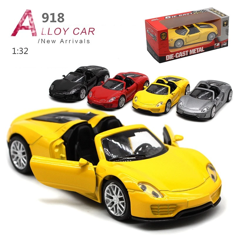 

1:32 918 Spyder кабриолет, имитация спортивного автомобиля, модель автомобиля из сплава, украшение, произведение искусства, детская игрушка в подарок