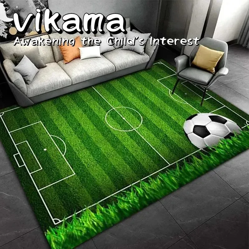 VIKAMA Fußball-Spielmatte für Kinder, rutschfester pädagogischer Teppich für Kindergärten, Spielzeitaktivitäten für Kleinkinder, Nachttisch-Teppich