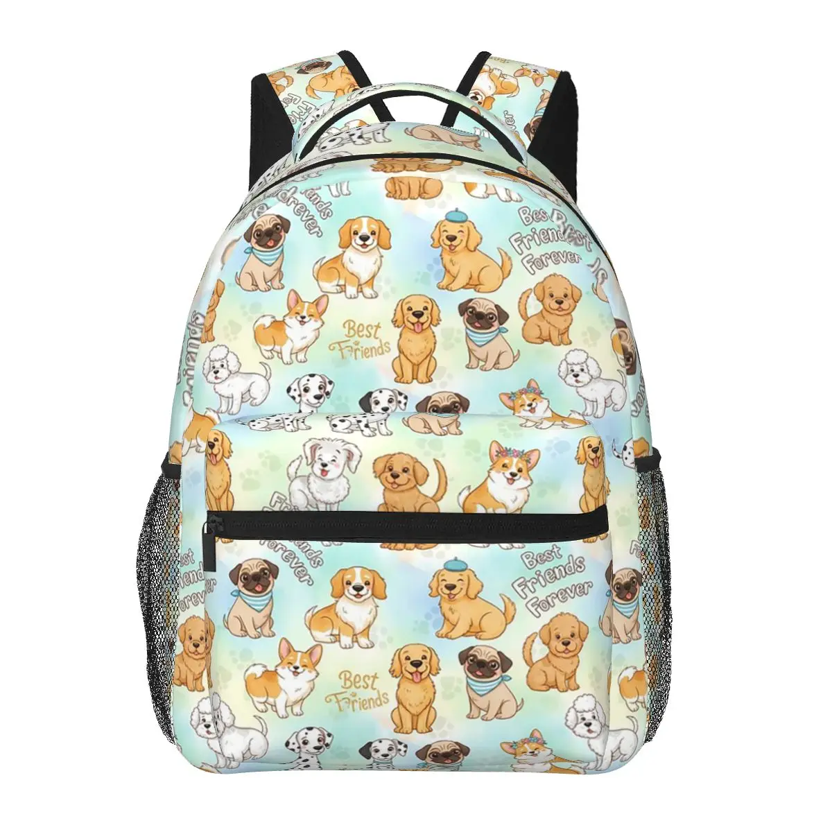 

Dog Playful Canine Delightful Puppy Student Backpack School Bag Hiking Travel Daypack for Men Women Bookbag Shoulder Bags