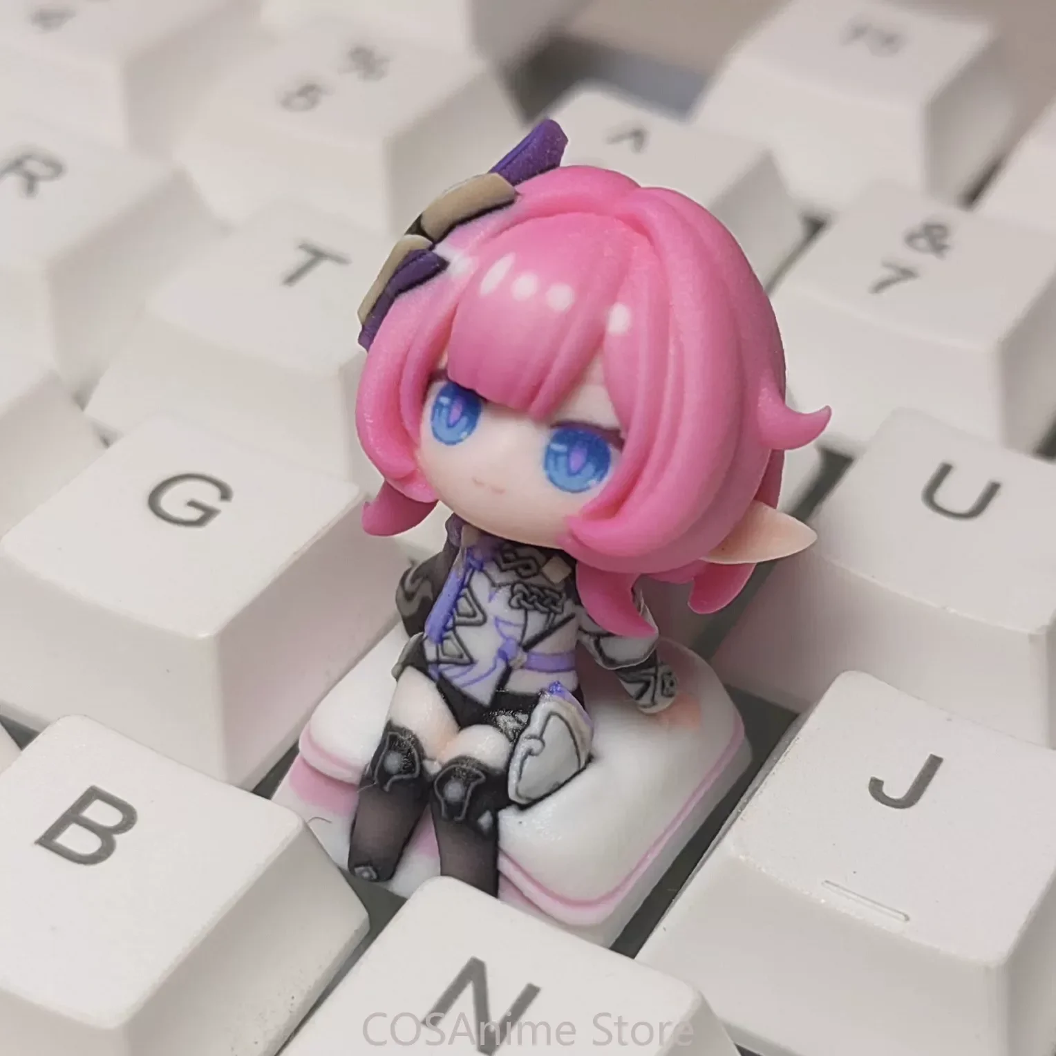 Honkai Impact 3 Elysia Cosplay Anime Game Keycaps Resin Material for Mechanical Keyboard Accessories Key Caps Fans Gift