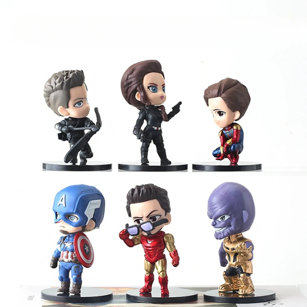 

MARVEL Figurine Model Avengers Spider Man Iron Man Superman Doll Car Cake Decoration Desktop Ornaments Toys Boys Festivals Gifts