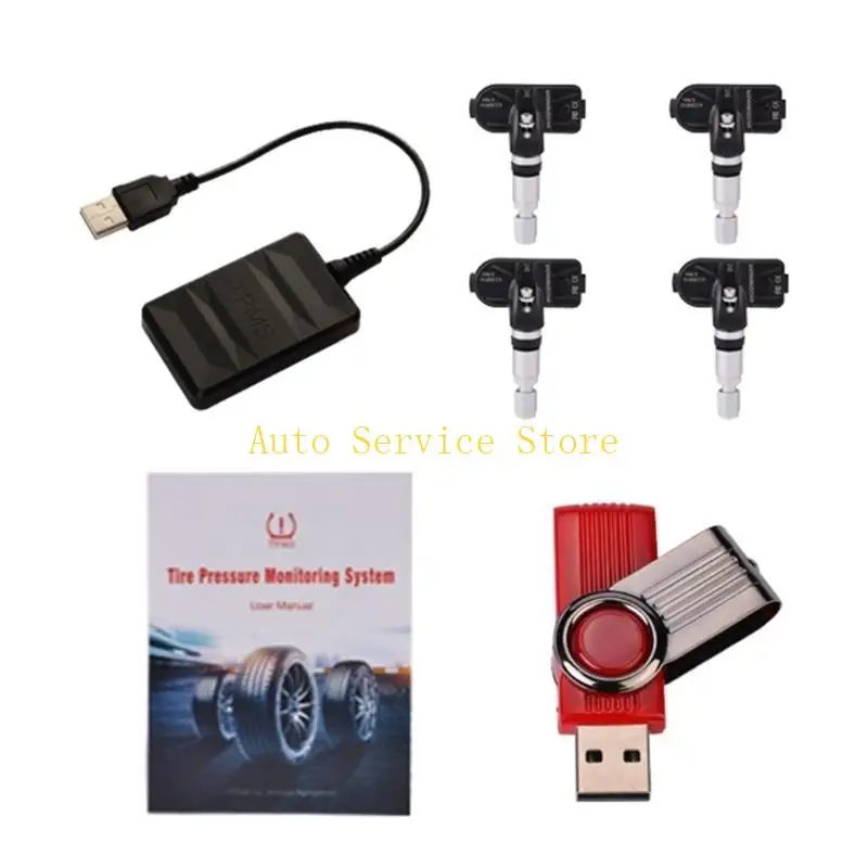 462A Portable TPMS Tire Pressure with External/Internal Temp Monitor