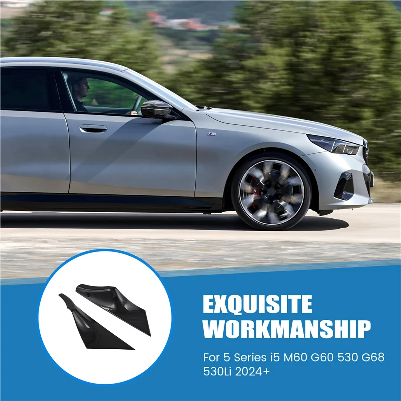 

A42M-Наклейки на внутреннюю панель передней двери из настоящего углеродного волокна, накладка для BMW 5 серии G60 530Li 2024+, автомобильные аксессуары