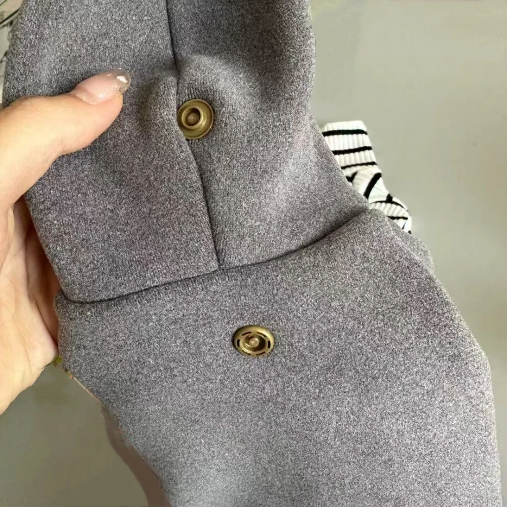 Cat Clothing Warm Fleece Grey Hooded Sweatshirt for Sphynx Cat Warm Soft Coat for Small Dogs Kittens Thick Jacket for Kittens