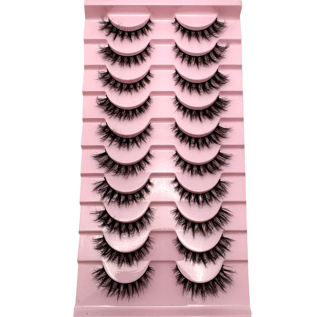 5 Pairs cat eye 3D Mink Hair False Eyelashes Fluffy Soft Cross Natural Thick Long Eye Lashes Wispy Makeup Beauty Extension Tools