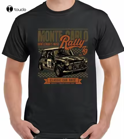 Mini T-Shirt Race Monte Carlo Rally Mens Funny Car Cooper
