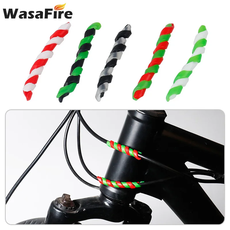 

5pcs Bicycle Brake Cable Protectors Anti-friction Housing Rubber Protector Line Shift Cable Sleeve Bike Frame Cycling Wrap Guard