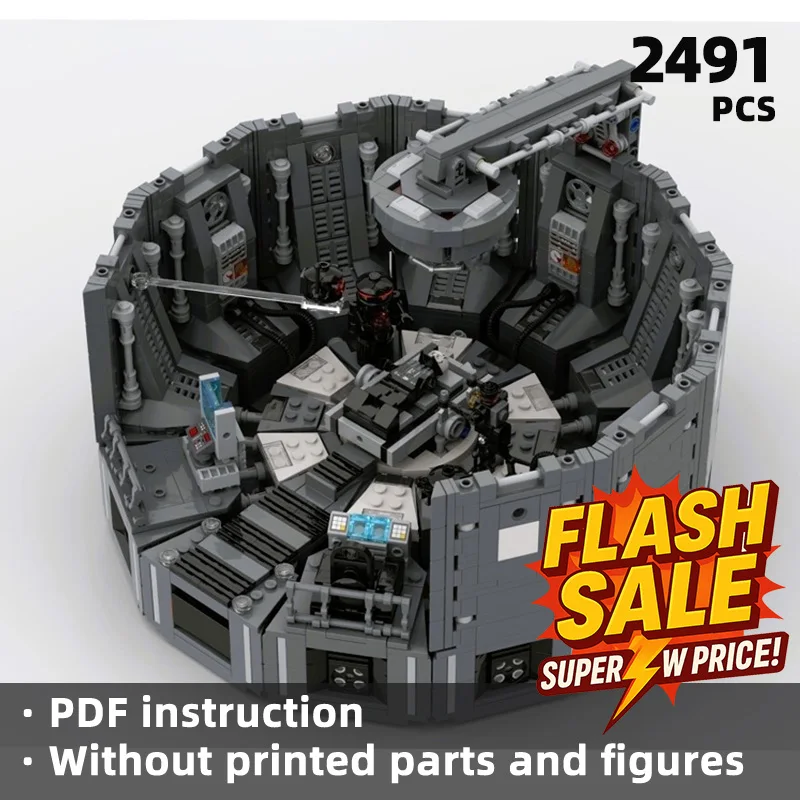 

star movie circular cabin structure of the combat cabin inside the themed building block spaceship restores the sci-fi texture