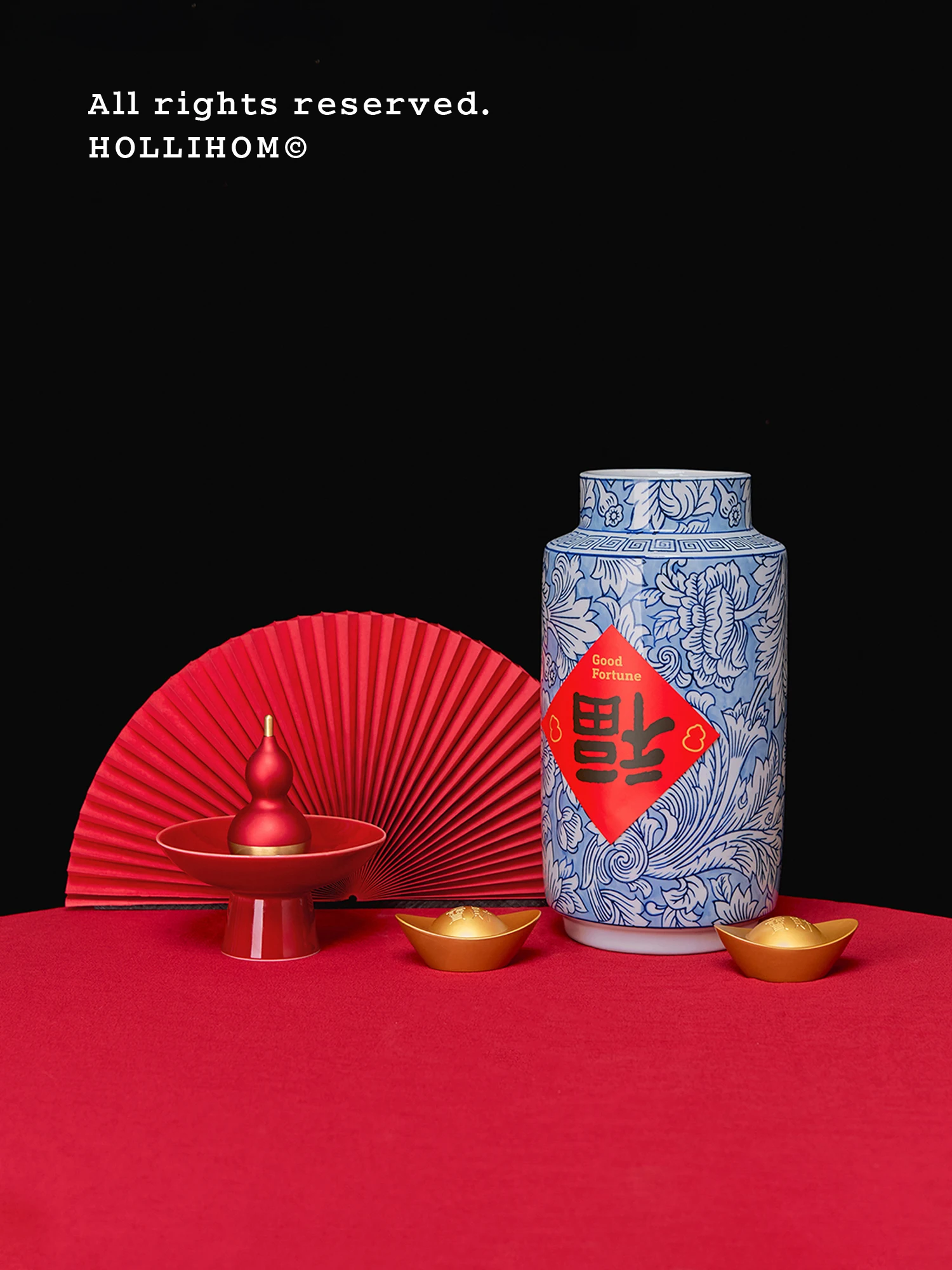 

High-End Decorative Cerc Flower Vase Hollihom New Home Decoration Table Centerpieces Chinese Sle Hand-Painted Home Decor