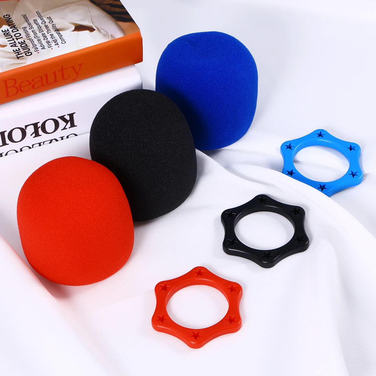 

3 Pcs Anti-slip Ring Microphone Sponge Cover Anti-rolling Protection Covers Cushions Non-slip Protective