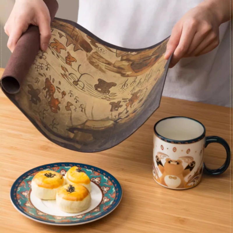 Anime Genshin Impact Delicious On Earth Theme Cutlery Sets Gouba Ceramics Mugs Mats Game Plate Cups Birthday Xmas Gift