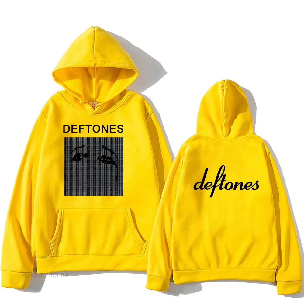 Deftones Skull Black Hoodie Men Women Vintage Around The Fur Adrenaline Band Merch Sweatshirt Long Sleeve Tops Hoodies Hip Hop