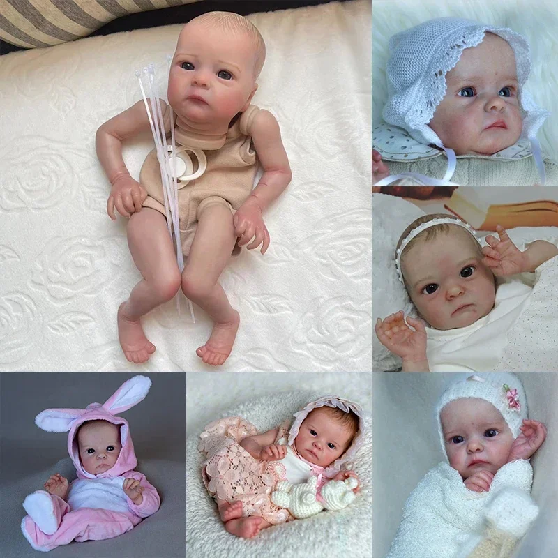 

16 Inches Tink Reborn Doll DIY Kit Vinyl Already Painted Unfinished Doll painting hair Contains cloth body