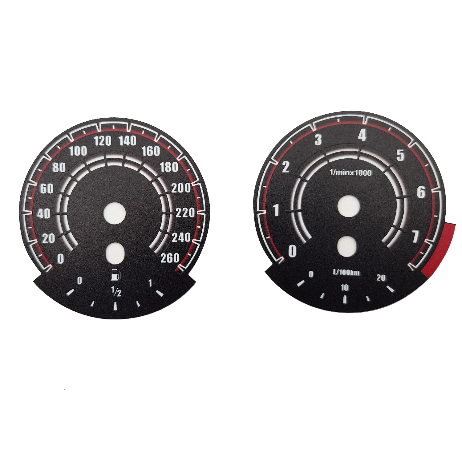 

Gauge Face 260km Dashboard Cover Stickers Instrument Panel Trim Decal For BMW E84 E87 E60 E90 E70