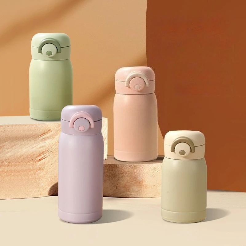 

Minimalist Stainless Steel Coffee Cup Mini Vacuum Insulated Travel Tumbler Portable Hot Cold Water Bottle with Pop-up Lid Cups