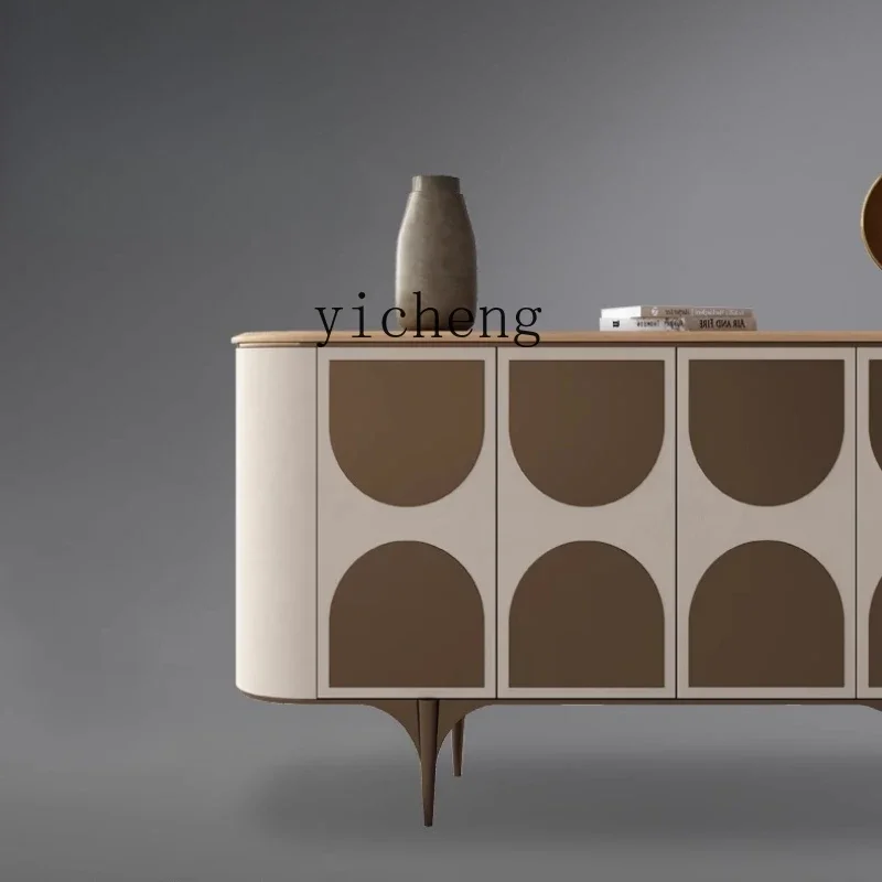 ZZ entrance cabinet is opposite the door, living room high-grade black walnut light luxury minimalist dining side rack