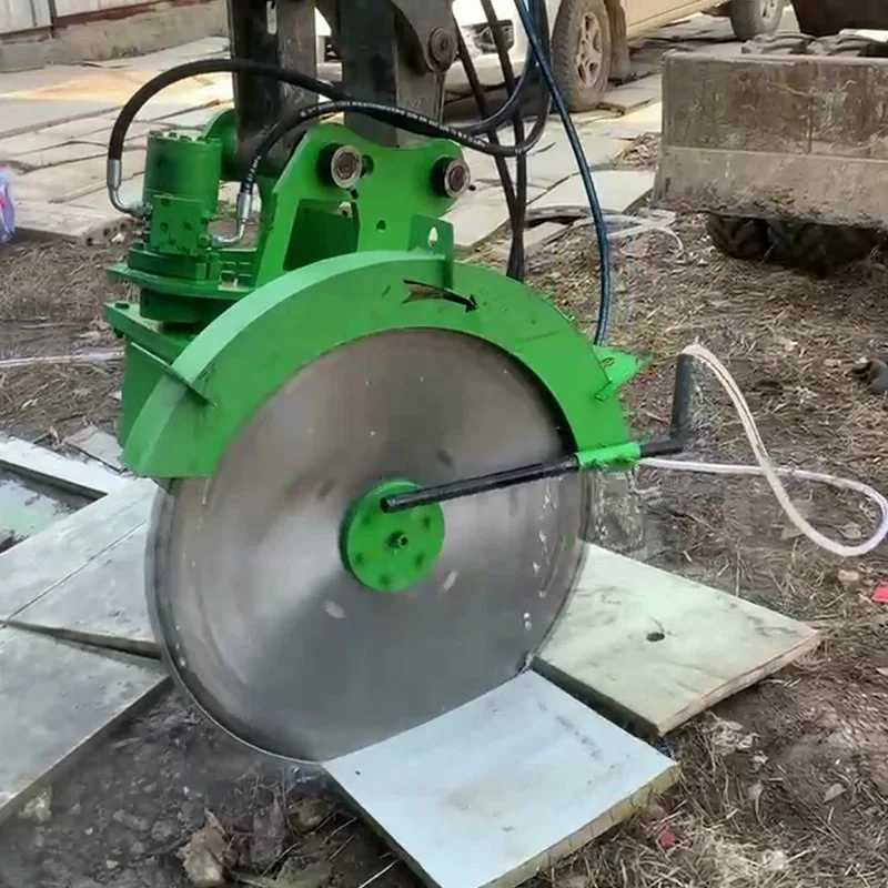 Custom Rock Saw Attachment 360 Degree Rotating Concrete Pavement Cutting Machine 2-40 Tons With Bearing Hydraulic Rock Saw