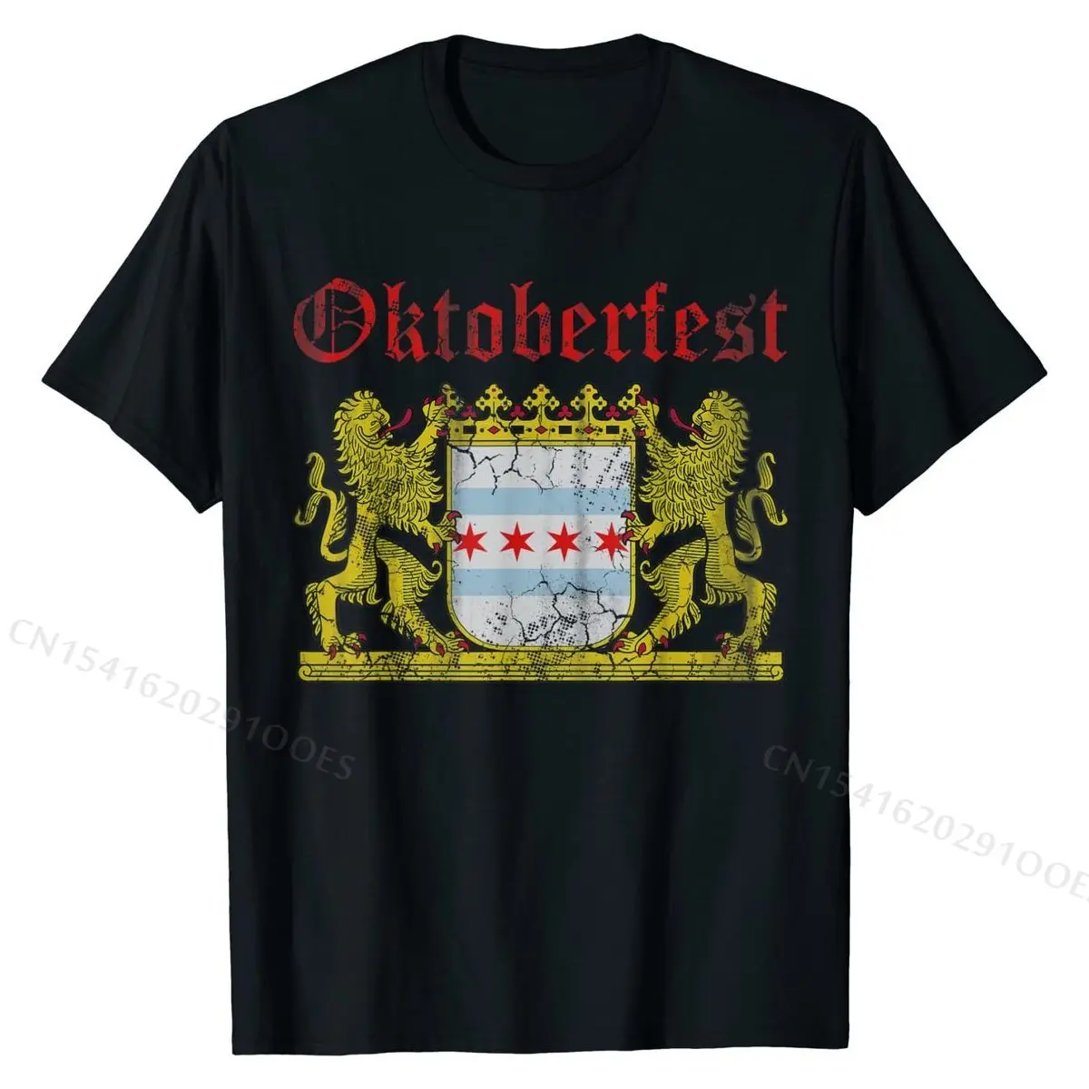 Oktoberfest Chicago Bavaria Germany T-Shirt Summer Tops Tees Cotton Mens Tshirts Summer Hot Sale