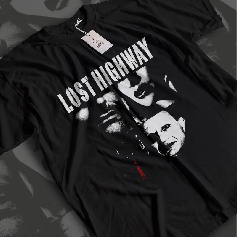 Lost Highway Retro Horror Movie T-Shirt Unisex Short-Sleeve Graphic Tee Vintage Cult Classic David Lynch Film Fan Gift