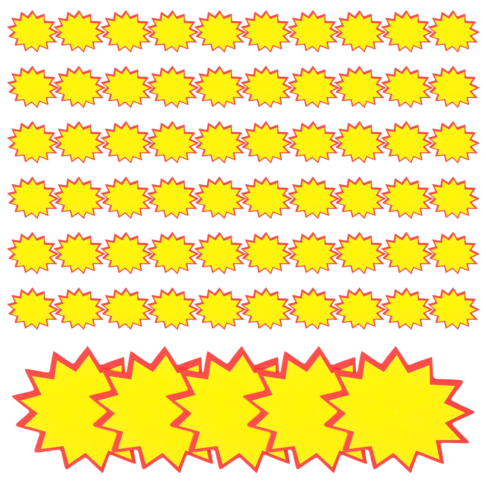 

100 Pcs Price Tags Retail Sale Signs Supermarket Labels Stickers Colored Paper Tags material versatile application clear