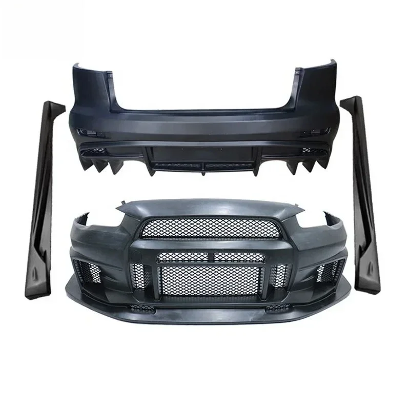 New style Factory Direct PP Material Car Bodykit for Mitsubishi Lancer 2009-2017 modified Vari Front Rear Bumper Side Skirts Car