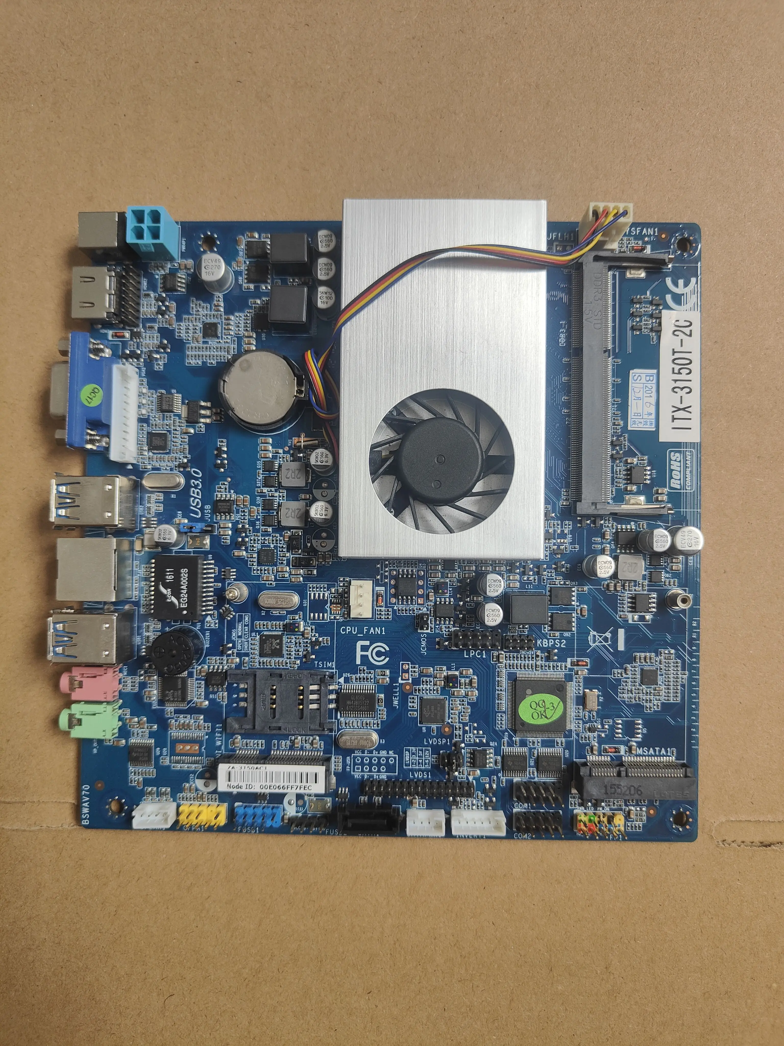 

For Zhiao ZA-3150AC1 N3150 Quad-core Processor 17x17 ITX Industrial Control Computer Main Board