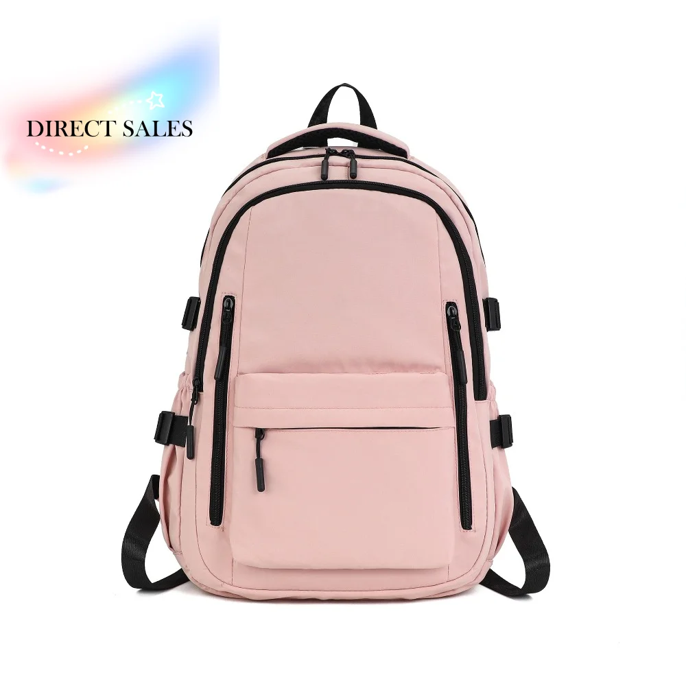 

Модный однотонный студенческий рюкзак в стиле Харадзюку из ткани Оксфорд, сумка через плечо в корейском стиле, вместительный школьный рюкзак для студентов, для активного отдыха