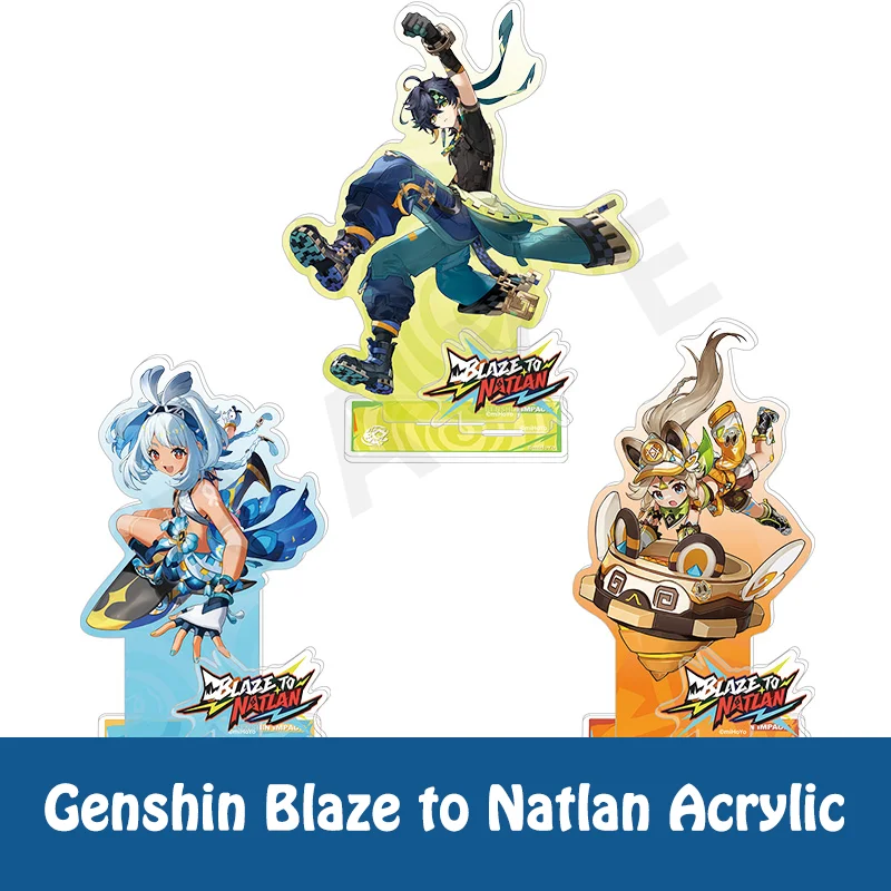 Original Genshin Impact Blaze to Natlan Badge Acrylic Mualani Kinich Kachina in Stock