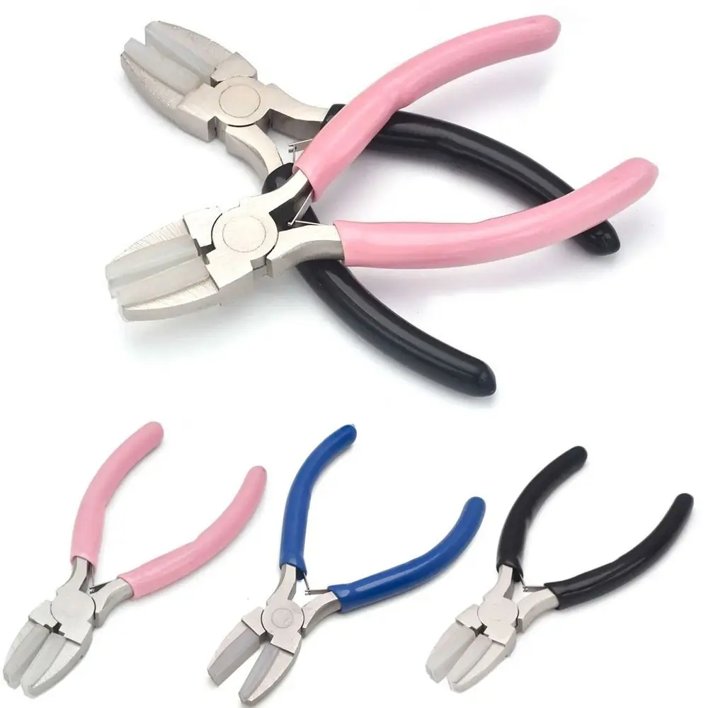 Multifunction Plat Nose Pliers Scratch Resistant Portable Jewelry Making Pliers Carbon Steel Non-slip Handle DIY Tool Pliers