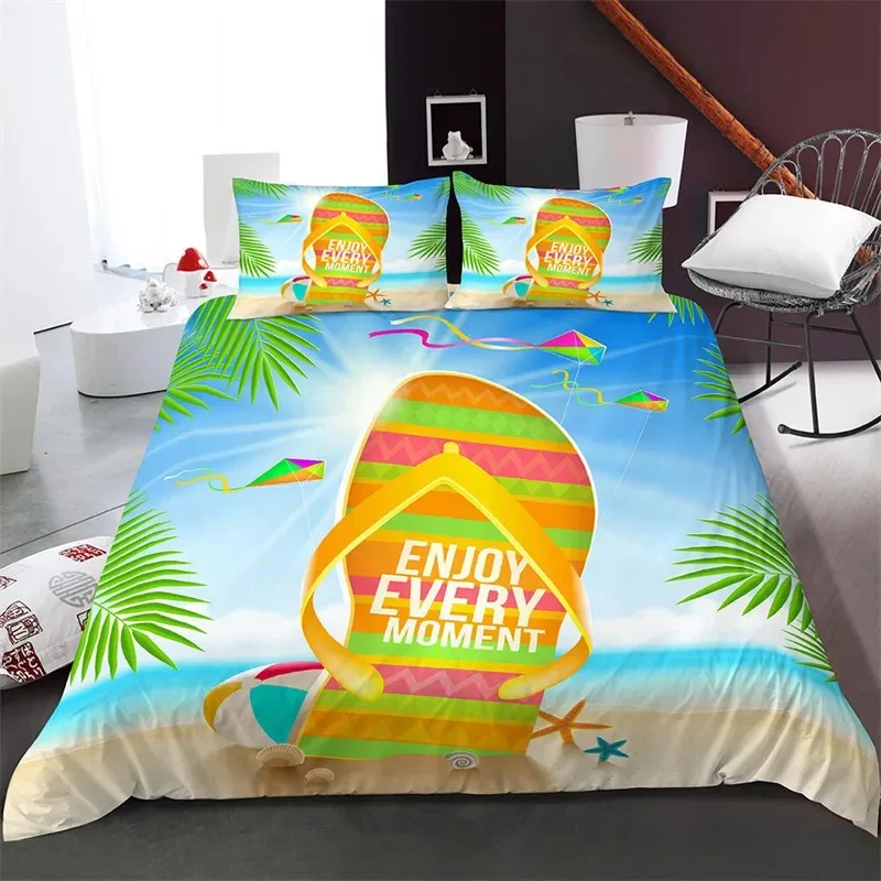 

Beach Scenery Duvet Cover Summer Hawaii Landscape Bedding Set Twin Full King For Girl Boys M