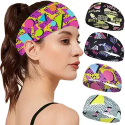 Fashion Print Cycling Yoga Headband Sport Sweat Headband Men Sweatband Yoga Hair Bands Head Sweat Bands Sports Accessories