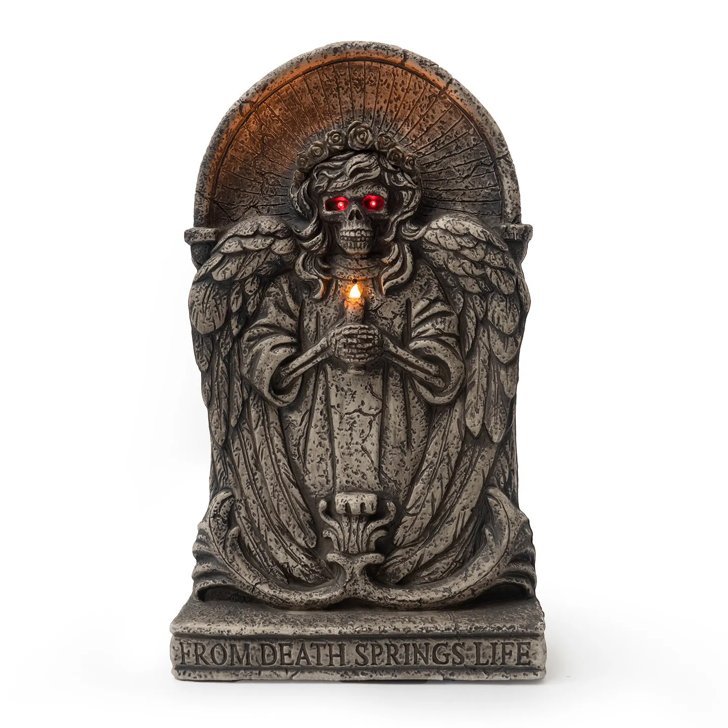 Halloween new tombstone decorations simulated skull resin sound lighting outdoor scene haunted house props