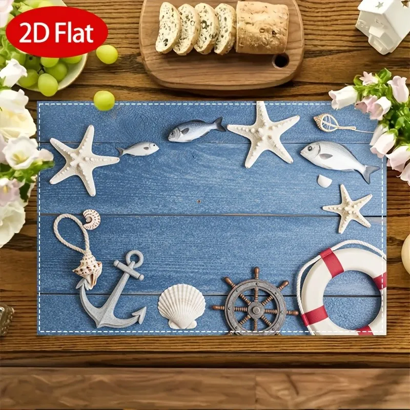 Green Marble Placemat Elegant Texture Modern Minimalist Dining Table Mat Heat Resistant Kitchen Decor Home Party Tableware Gift