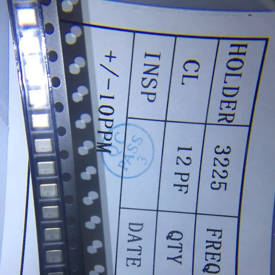 

3225 surface mount passive crystal oscillator 24M 24MHZ Surface mount 4-pin crystal oscillator 24,000m 3.2*2.5 crystal
