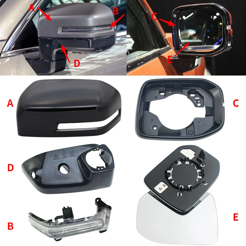 Left Right Door Wing Side Mirror Glass Heating Lens Base Cover Bottom Cap Shell Housing Frame For Haval H3 2024 2025 2026