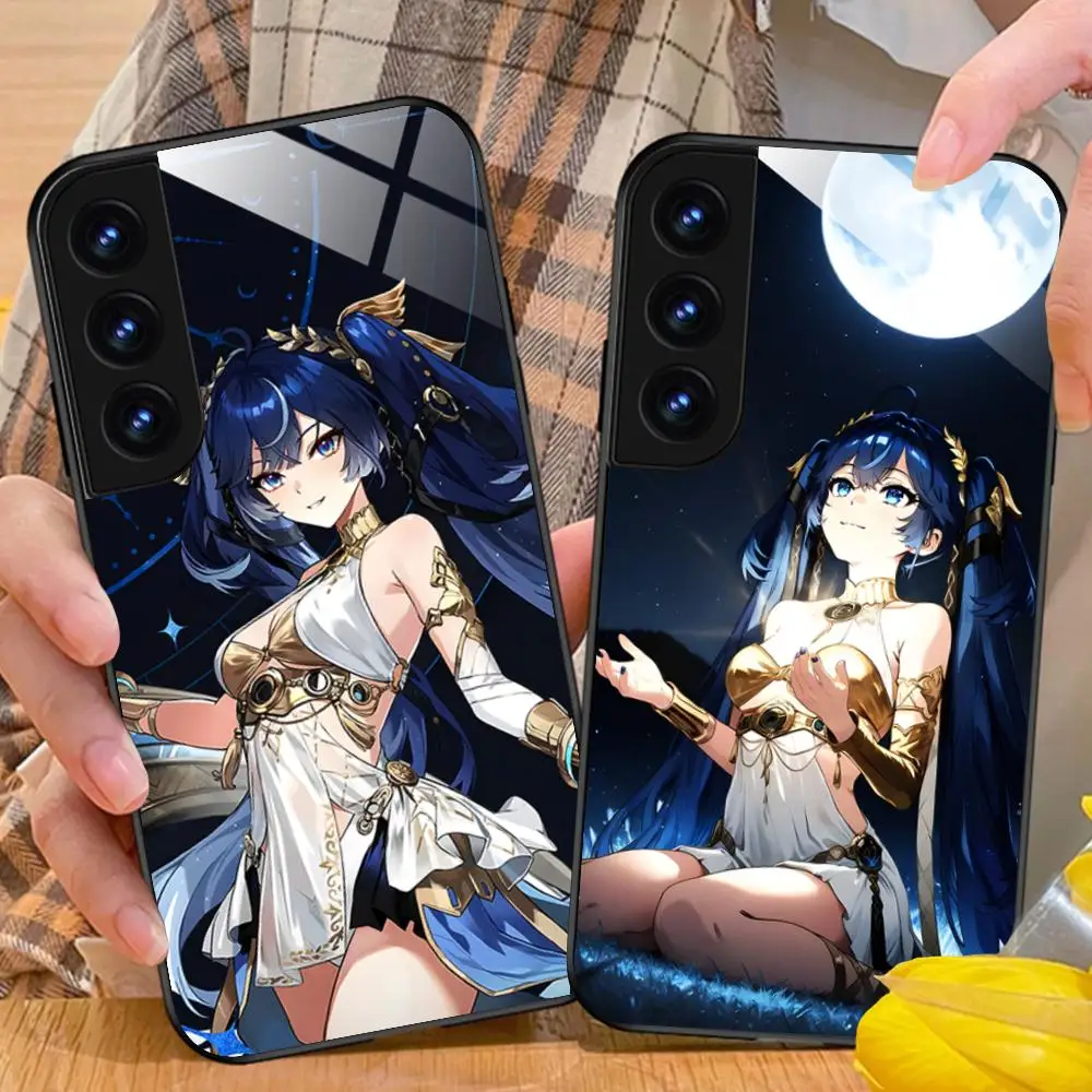 

Чехол для телефона Wuthering Waves Luno для Samsung Galaxy A56 55 54 53 52 51 36 35 34 23 16 15 5G Стеклянный чехол для мобильных телефонов Pretty