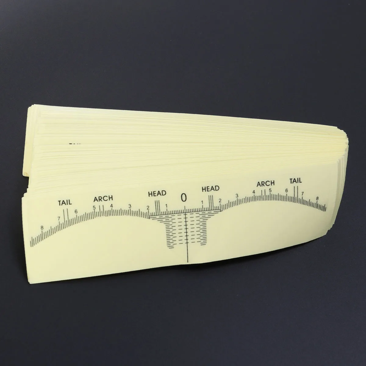 100Pcs Disposable Eyebrow Ruler Stickers Microblading Measuring Tool Eyebrow Shaping Guide Stencils