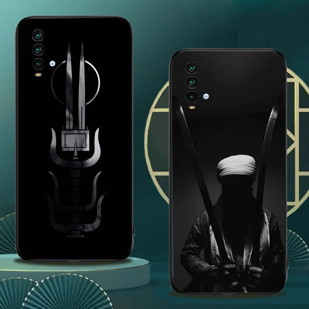 Nihang Singh Sikh Warrior Phone Case For Xiaomi 11 Redmi Note 11 5G 8T 9A 9 10T Note8Pro Note9 12SUltra Black Case