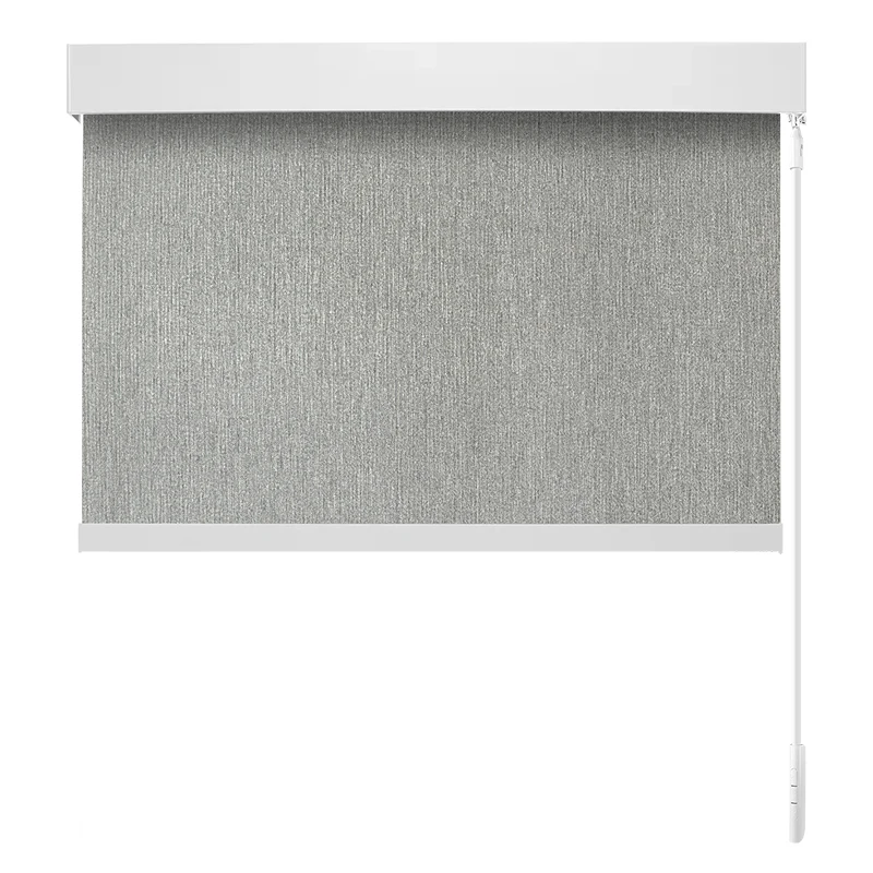 Rechargeable Battery Rod Motorized Roller Blinds High Quality Blackout Fabric Top Cover