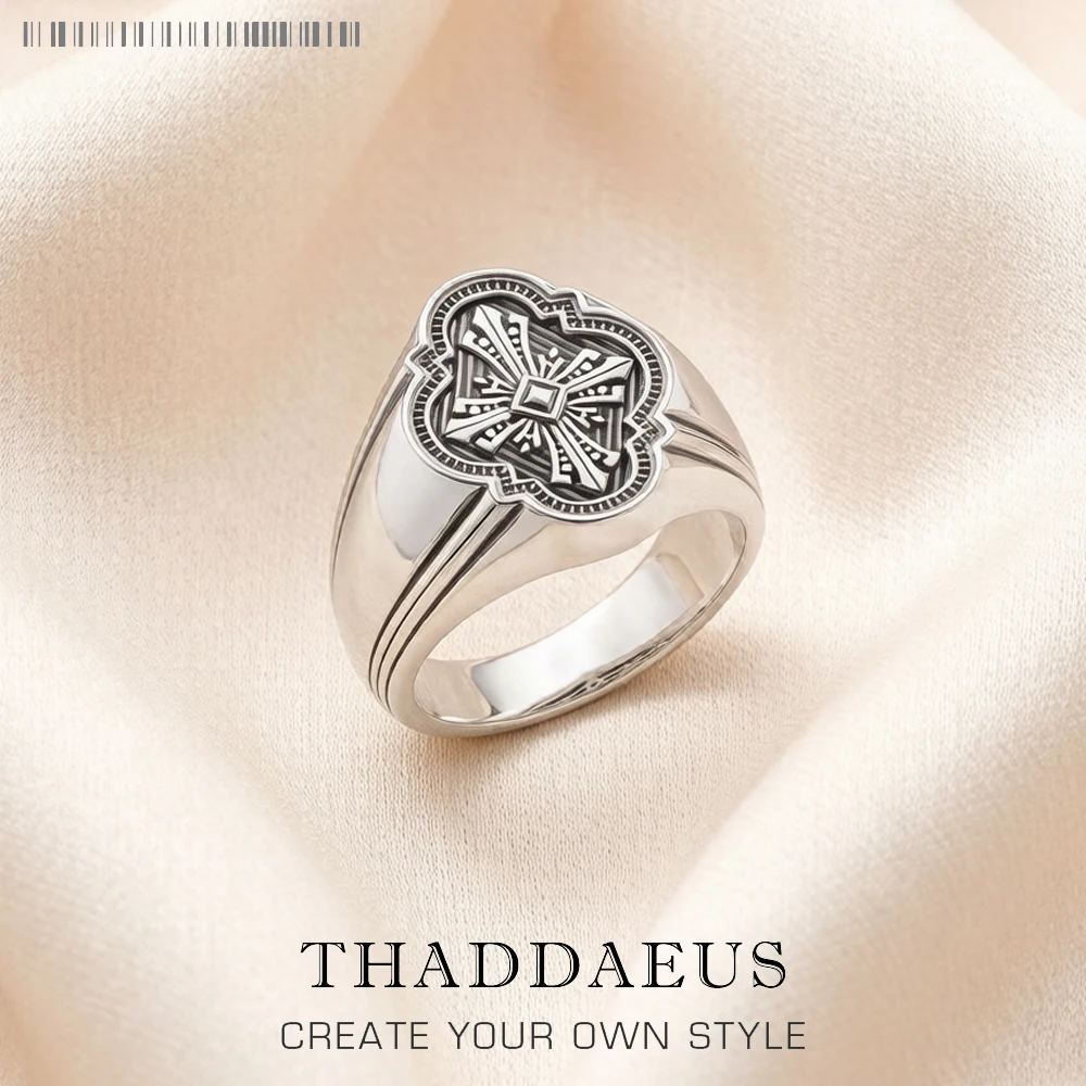 Ring, klassisches Kreuz, feiner Schmuck für Damen und Herren, 2023, Sommer, brandneues persönliches Glücksgeschenk aus 925er Sterlingsilber