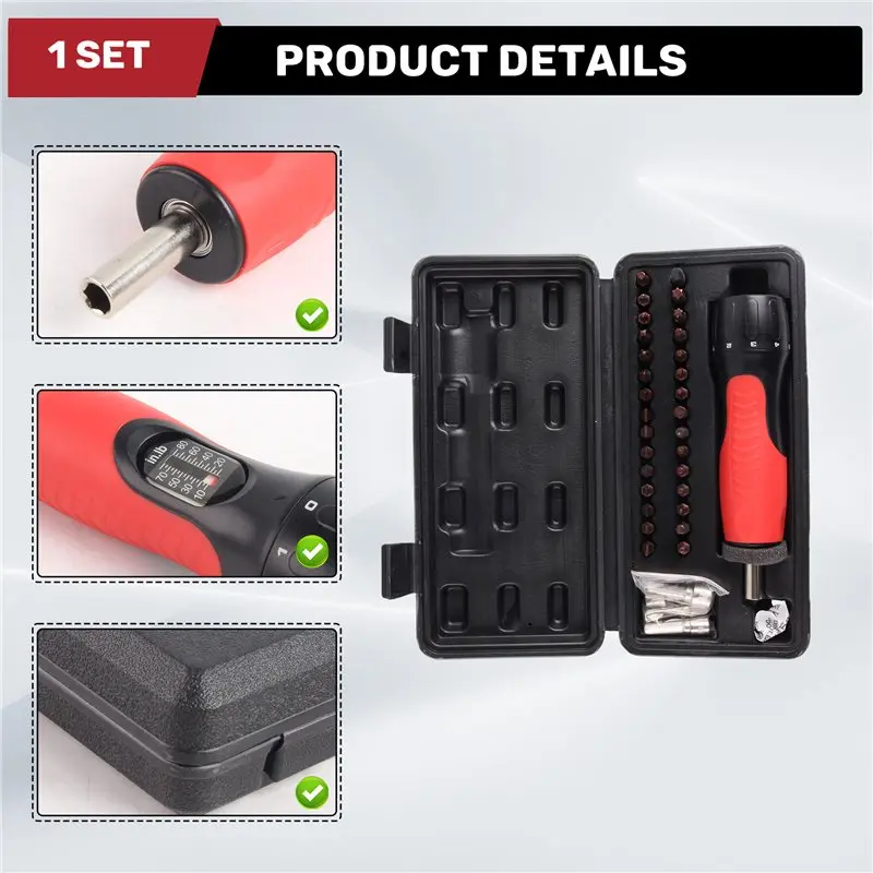 AB13-S2 Bits(39) And 46Pcs Torque Screwdriver Wrench Driver Set For Bike Repairing, Maintenance Tools Mounting